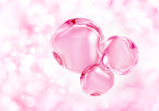 pink bubble molecule for cosmetic product