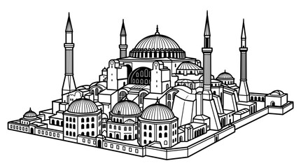 Fototapeta premium Hagia Sophia Mosque Architecture.