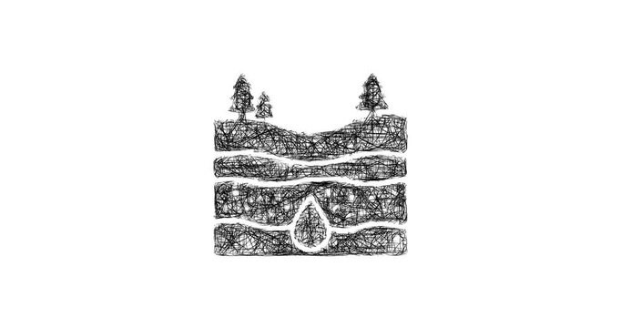 Sketch aquifer icon animation - smooth progressive reveal