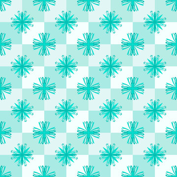 pastel green gingham seamless pattern