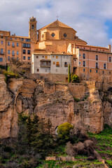 Fototapeta premium Spain. Cuenca. Castile La Mancha. Summer tourism and travel in Spain. Spanish Architecture and History 