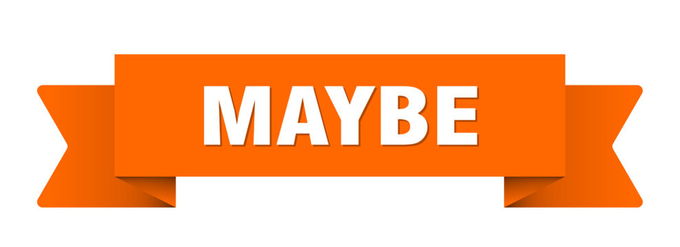 maybe ribbon isolated on transparent background. maybe ribbon
