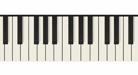 Fototapeta premium A close-up view of black and white piano keys arranged in a row