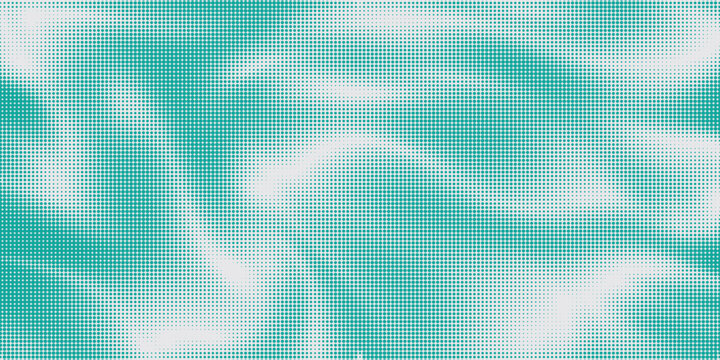 Teal Halftone Dotted Abstract Background With Smooth Gradient Texture And Retro Pop Art Feel
