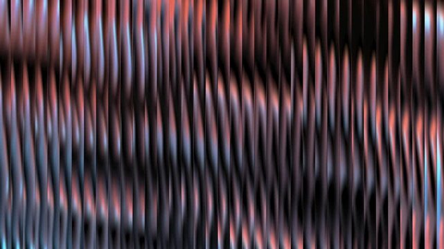 Abstract metallic background with vertical wavy ridges and soft copper and dark shadow gradients