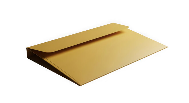 Brown envelope on a white background
