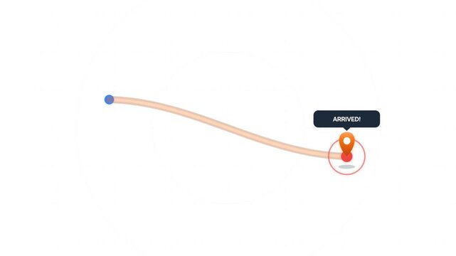 Clean 2D tracking animations featuring interactive location pins detailing active transit routes and delivery statuses. Perfect for e-commerce shipment pages and logistics software loops.