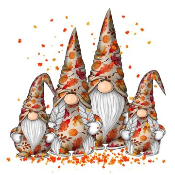 Happy Thanksgiving Gnome Family Fall Y&rsquo;all.