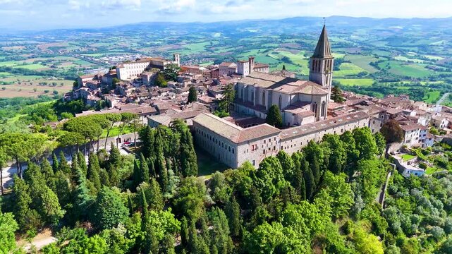 View of Todi, a town in the province of Perugia, Umbria, Italy