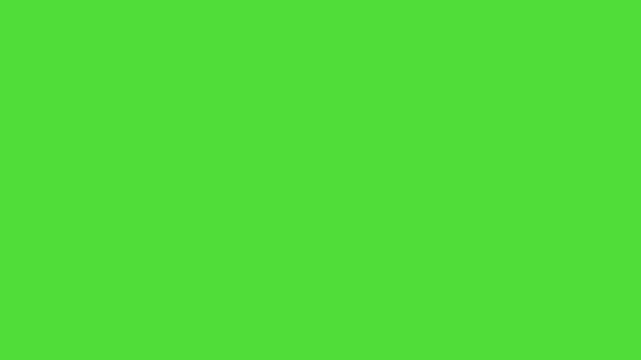 Green screen transition animation with smooth motion effects designed for easy chroma key editing and video compositing