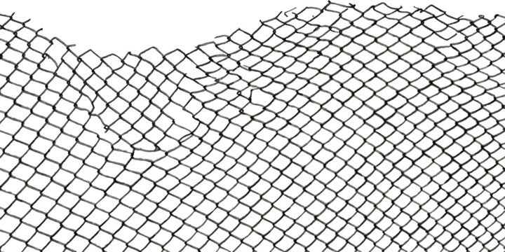 Barbed wire metal chain link fence security barrier texture design