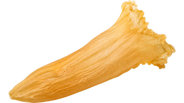 Large, premium-quality dried fish maw, placed separately on a transparent background.
