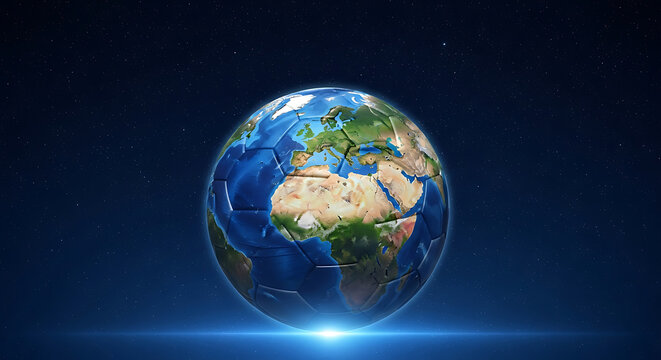 Planet earth global map from space with glowing horizon universe geography international continent astronomy atmosphere exploration satellite environment