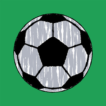 Classic soccer ball with brush splater pattern