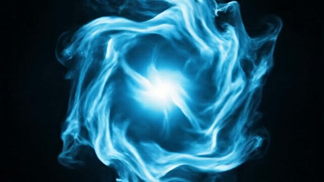 Radiant Blue Energy Swirl - Abstract Nebula Formation
