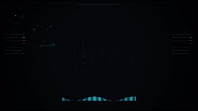 Digital finance dashboard tracking stock market fluctuations and economic trends, dark business interface with grainy texture 4k video