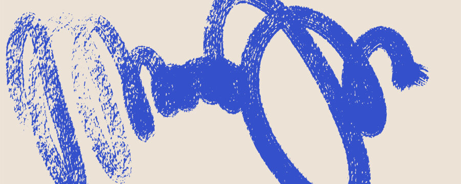 brush background stroke paint marker abstract line swirl blue color texture on beige paper surface for minimal backdrop. mark detail with grunge effect and rough texture. modern graphic design