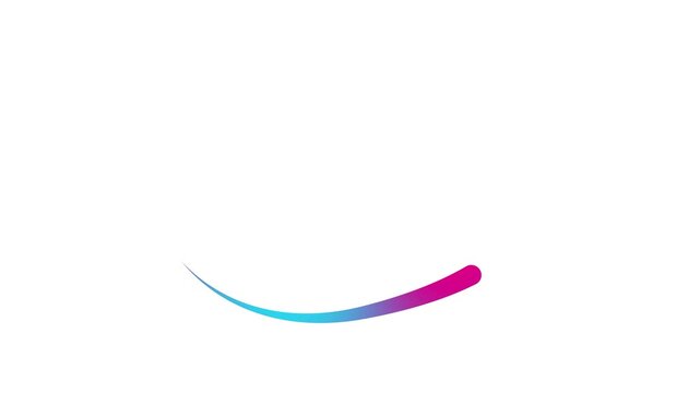 Animated pink blue drop of liquid moving. Fluid effect. Looped video. Vector illustration isolated on white background. 