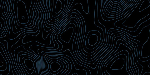 black abstract topographic map with colorful contour lines design element for modern and minimal graphic design.  © Atikur