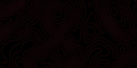 black abstract topographic map with colorful contour lines design element for modern and minimal graphic design.  © Atikur