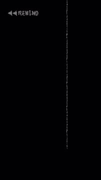 Vertical Retro VHS tape with rewind symbol on transparnet background, vintage film, overlay footage. 4K Video