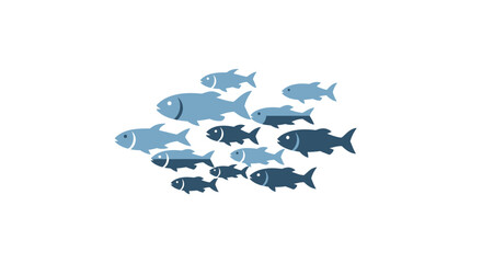 School of Blue and Black Fish. © Wuri