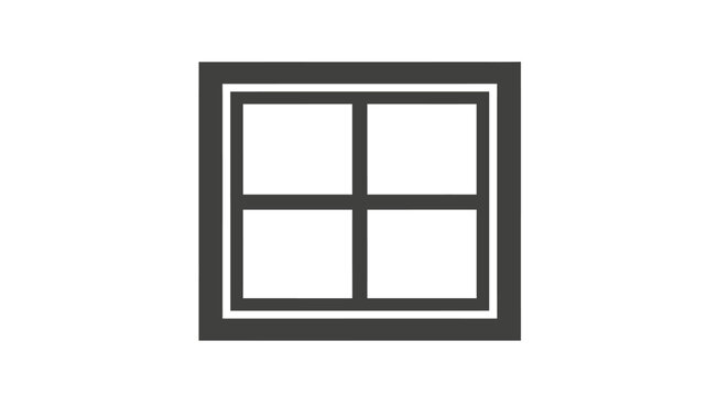 Simple black and white window frame.