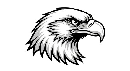 Fototapeta premium Close up portrait of a majestic bald eagle head.