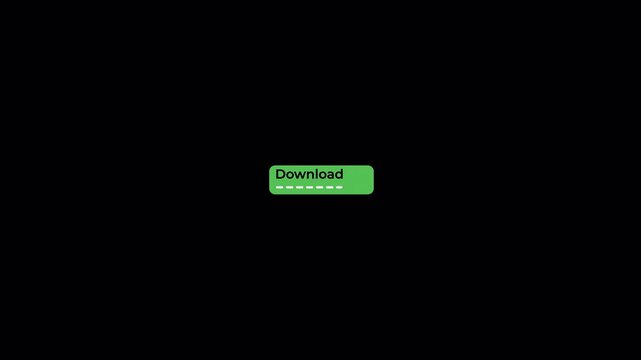 Simple Green Download Button on Black Background for Web Design