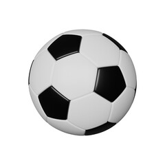 Fototapeta premium Classic black and white soccer ball on transparent background