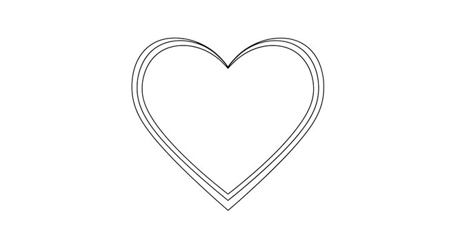 Elegant minimalist heart shaped infinity symbol design.