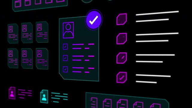 Portrait UI display tracking corporate milestones, daily workforce agenda logs, and team project timelines.