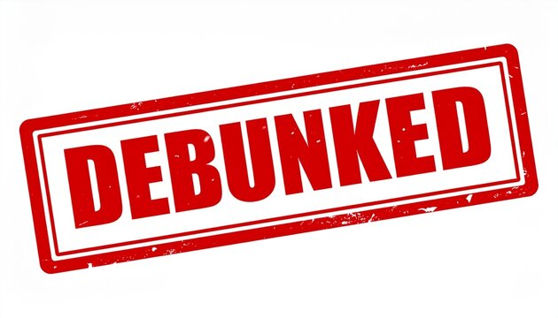 Debunked False Claim Disproved Myth Official Stamp
