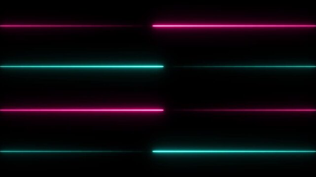 Abstract glowing neon lights blinking lines moving animation. colorful neon line moving on background, Movement of neon diagonal lines or glowing light stripes, Neon blinking lines moving animation.