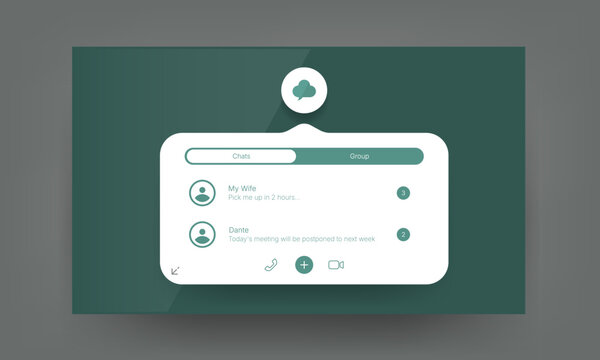 Chat application messenger user interface design template