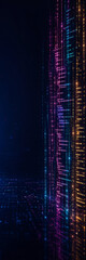 Obraz premium Futuristic Digital Code Wall