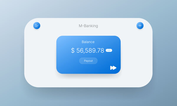 Mobile banking application dashboard user interface design template