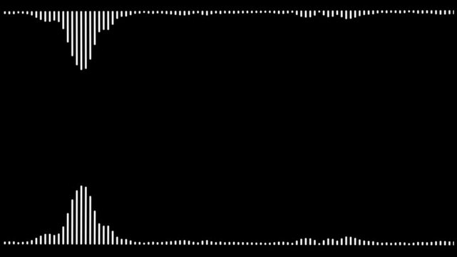 Futuristic circular soundwave loop featuring reactive audio frequencies, dynamic spectrum animation and digital music visualization on a deep black screen background. 4k
