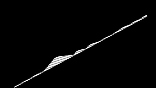 Abstract music spectrum ring with pulsing audio bars, futuristic waveform motion and dynamic sound visualization effects in on black screen background 4K.