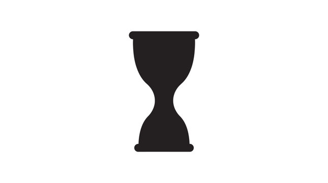Hourglass Silhouette Symbolizing Time Passing.