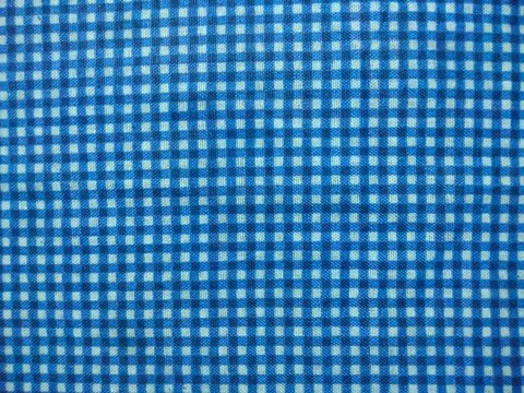 Blue Checkered Fabric Texture Background 