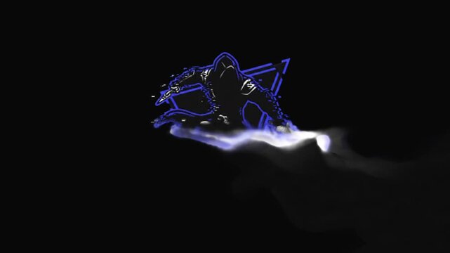 Samurai assasin technology display video animation suitable to your brand, esport, gaming, template, cyber, japan, cool, visual, marketing, business, and more