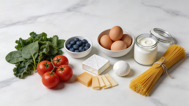 Fresh ingredients for cooking highlighting the rich textures of gourmet cuisine