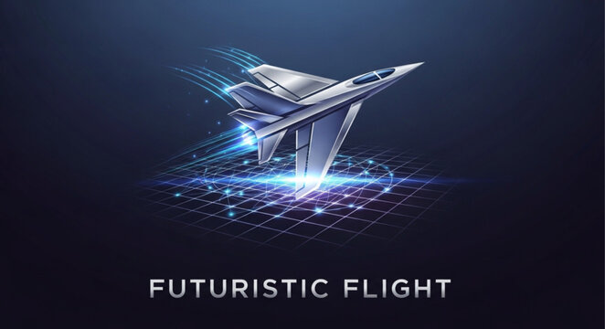 Futuristic Jet Aircraft Flying with Speed and Innovation.