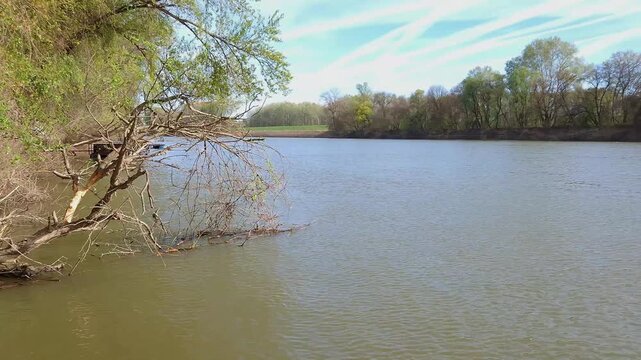 Beach of Tisza river at Mindszent
