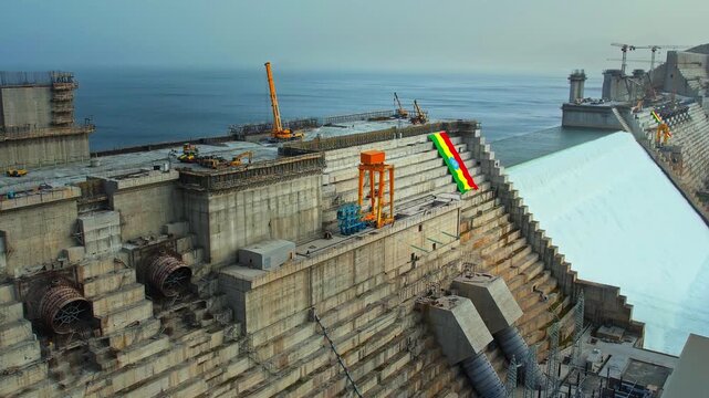 Grand Ethiopian Renaissance Dam, Metekel Zone of the Benishangul-Gumuz Region, Ethiopia, Hidase Dam, largest hydroelectric power plant in Africa, Blue Nile