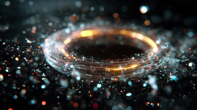 Dynamic energy swirl abstract digital space visual art cosmic environment close-up view concept of motion