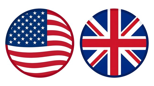 Usa and uk flag icons