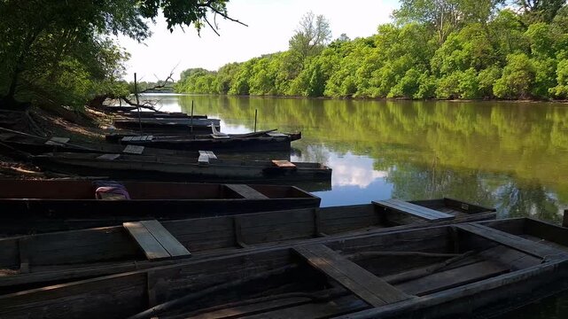 Tisza backwater of Kortv&eacute;lyes in May in Hungary