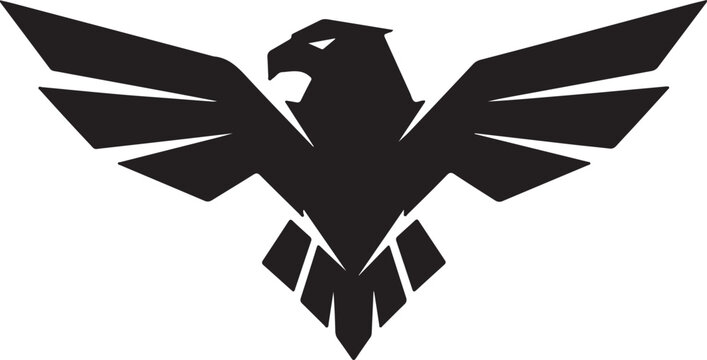 Geometric Eagle Wings Spread Corporate Logo